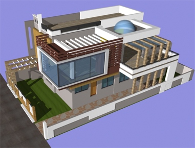 Residential Building (G+1),<br>Latur, Maharshtra :Design for Arihant Jangme & Associate