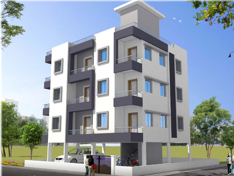 Residential Building (G+3),<br>Jambhe, Pune, Maharshtra :Design for Architect Atul Bhandge
